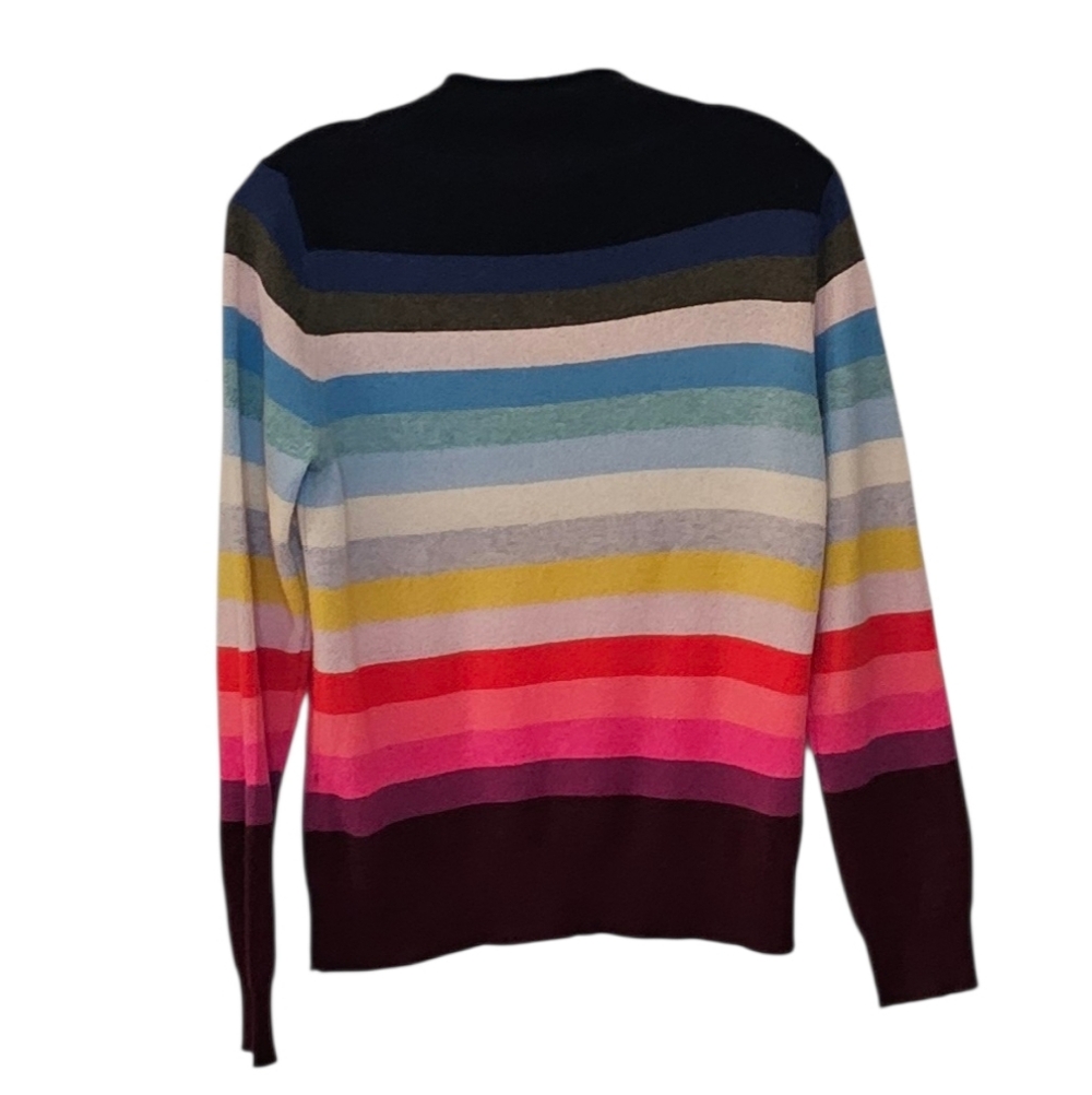 Anthropologie White + Warren Multicoloured  Cashmere Rolled Mock Neck Sweater XS - Picture 6 of 12